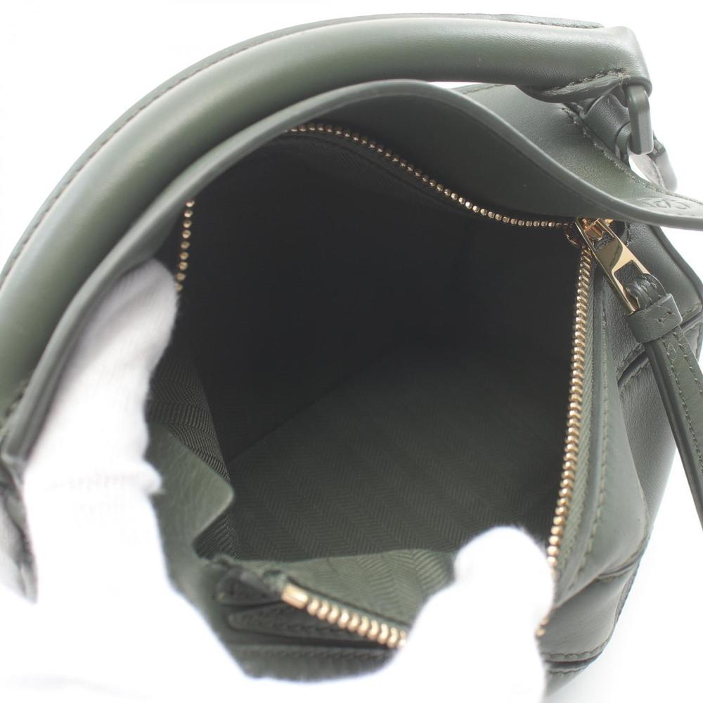 Loewe Puzzle Mini Solid Handbag Leather Green - image 3